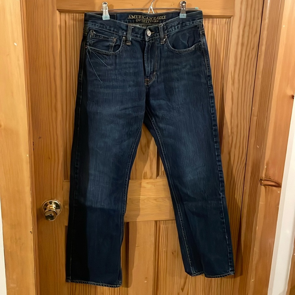American Eagle outfitters dark blue jeans